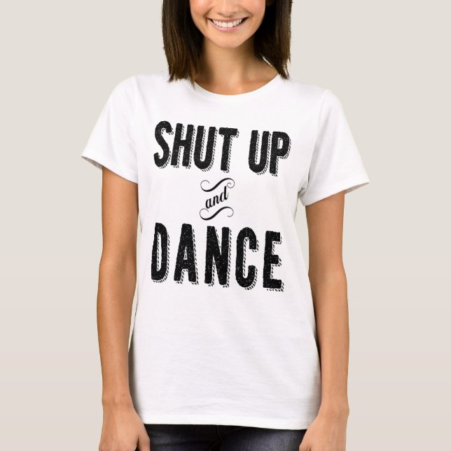 "Shut Up and Dance" Women's Cropped Tank (Front)