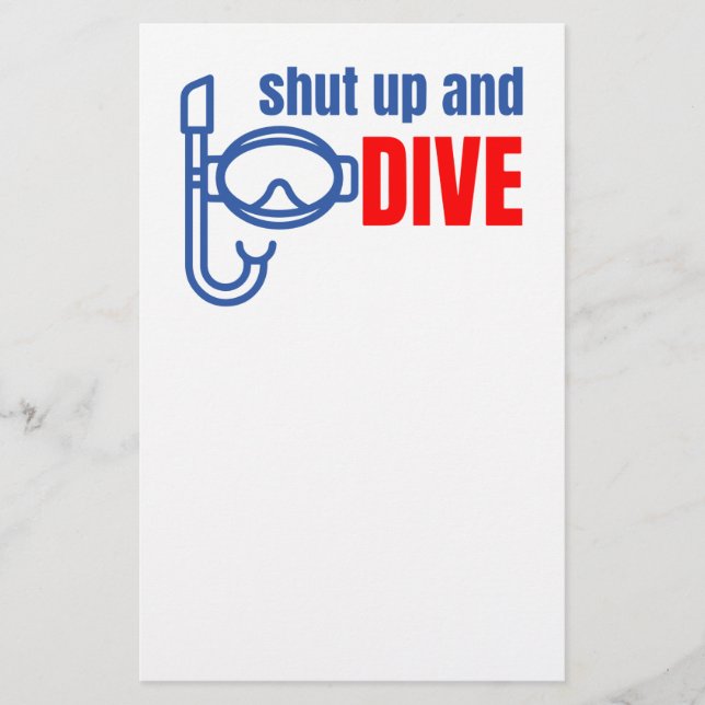 Shut up and dive flyer (Front)