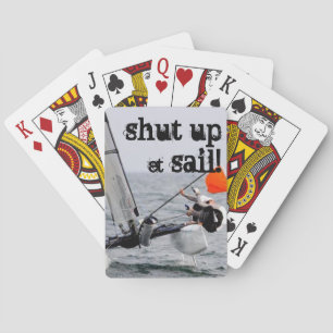 Shut Up and Sail Catamaran Sail Boat Playing Cards
