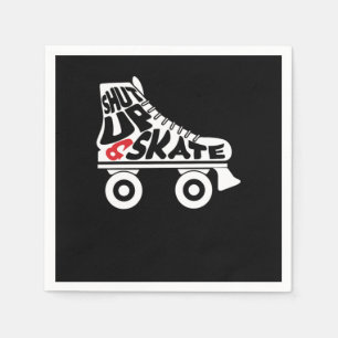 Shut Up And Skate Roller Skates Inline Skating Gif Napkin
