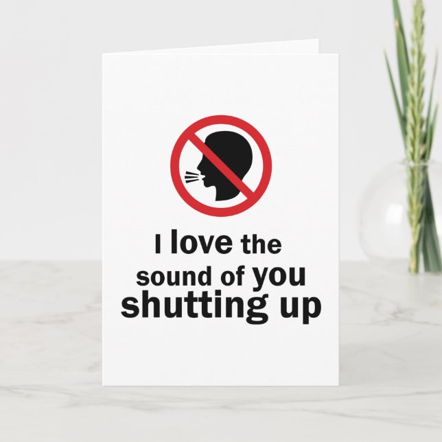 Shut Up Card (Front)