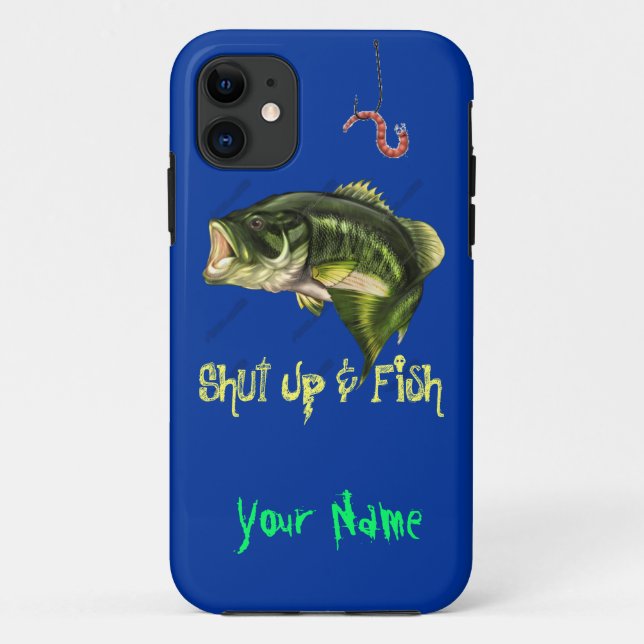 Shut Up & Fish - Large Mouth Bass Case-Mate iPhone Case (Back)
