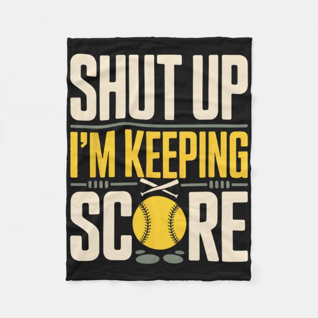 Shut Up I'm Keeping Score Softll  Fleece Blanket (Front)