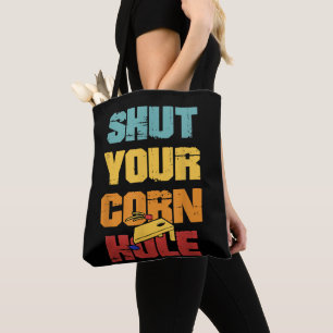 Shut Your Cornhole vintage retro funny Cornhole  Tote Bag