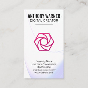 Shutter Lens Icon   Content Creator Business Card