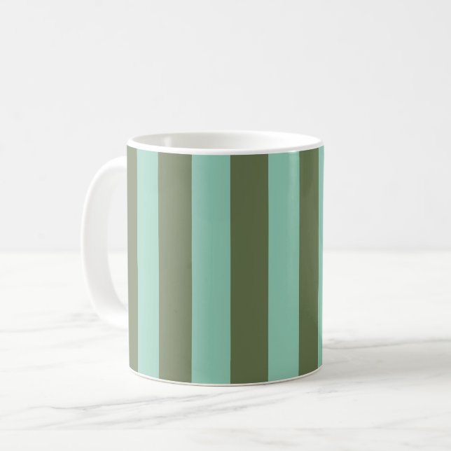 Shutters & Pear Stripe Pattern Coffee Mug (Front Left)