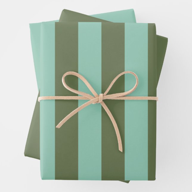 Shutters & Pear Stripe Pattern Wrapping Paper Sheet (In situ)