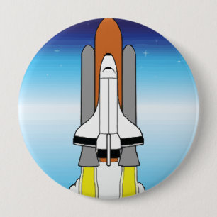 Shuttle 10 Cm Round Badge