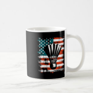 Shuttle American Flag - Patriotic Usa Badminton Lo Coffee Mug