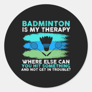 Shuttle Badminton Classic Round Sticker
