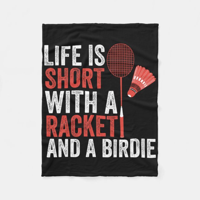 Shuttle Badminton  Fleece Blanket (Front)