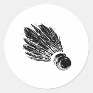 Shuttle Badminton Instructor 1 Classic Round Sticker