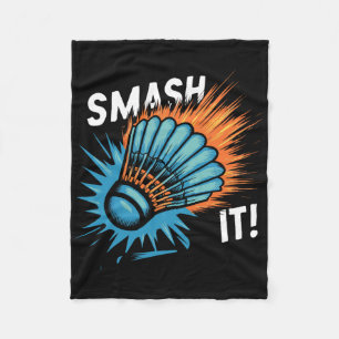 Shuttle Badminton Match Fleece Blanket