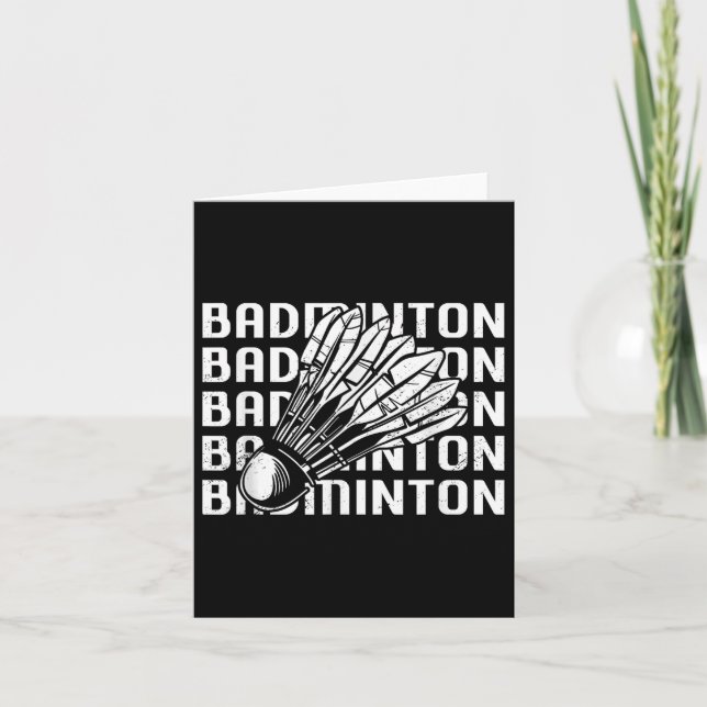 Shuttle Badminton Player 0  Card (Front)