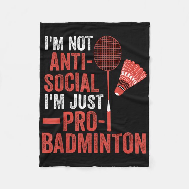 Shuttle Badminton Player 3  Fleece Blanket (Front)