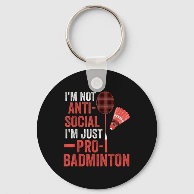 Shuttle Badminton Player 3  Key Ring (Front)