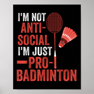 Shuttle Badminton Player 3 Poster