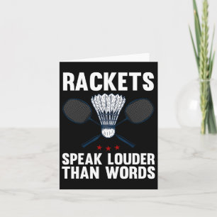 Shuttle Badminton Player 4 Card