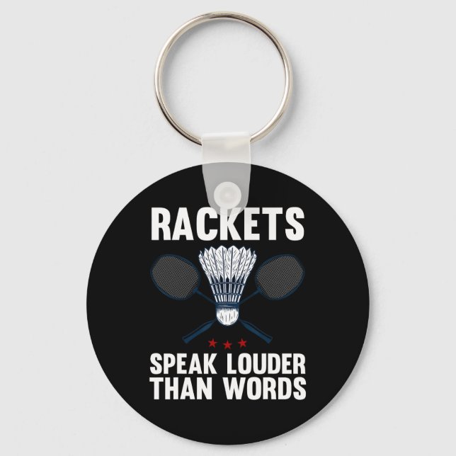 Shuttle Badminton Player 4  Key Ring (Front)