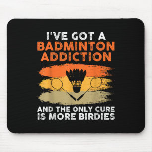 Shuttle Badminton Player 4 Mouse Pad