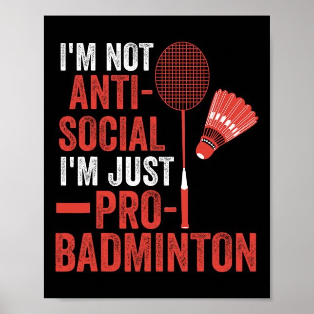 Shuttle Badminton Player 6  Poster (Front)