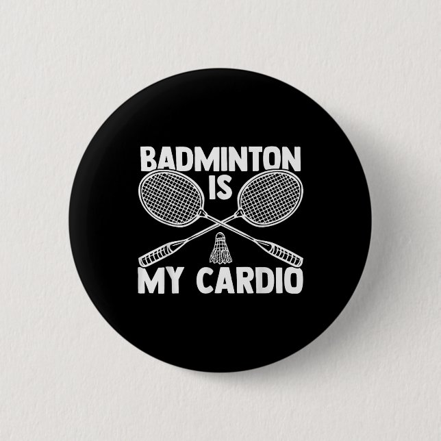 Shuttle Badminton Player 8  6 Cm Round Badge (Front)