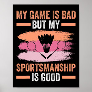 Shuttle Badminton Player 9  Poster