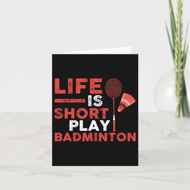 Shuttle Badminton Player  Card (Front)