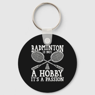 Shuttle Badminton Player Key Ring