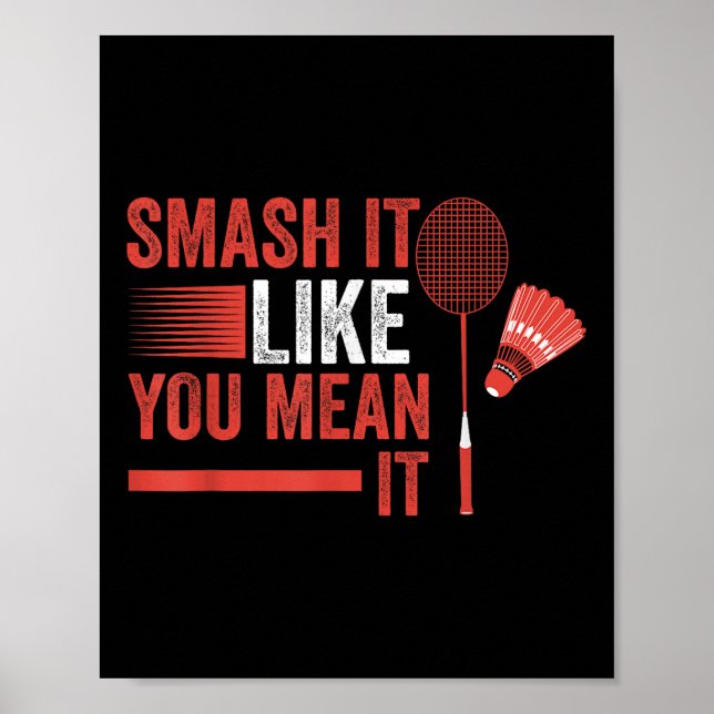 Shuttle Badminton Player  Poster (Front)