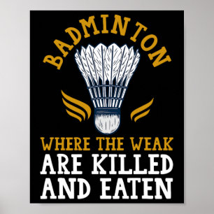 Shuttle Badminton Player  Poster