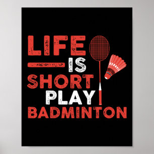 Shuttle Badminton Player  Poster