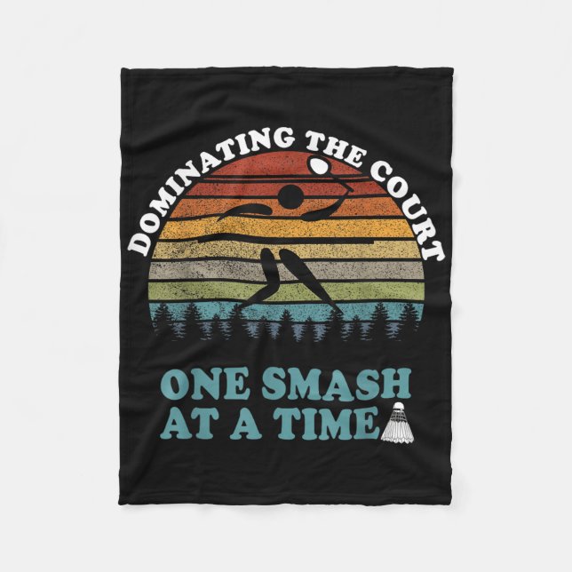 Shuttle Badminton Player Quote  Fleece Blanket (Front)
