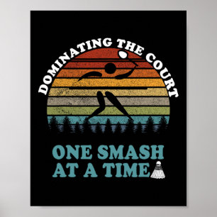 Shuttle Badminton Player Quote Poster