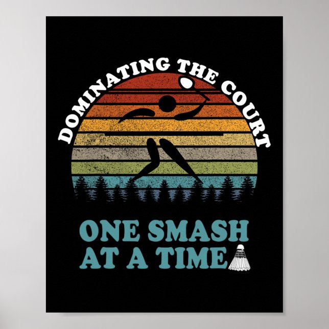 Shuttle Badminton Player Quote  Poster (Front)