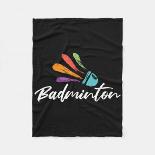 Shuttle Badminton Player Racket Sports Coach Team Fleece Blanket