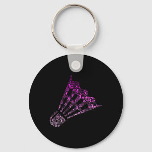 Shuttle Badminton Player Shirt Womens Badminton Key Ring
