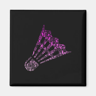 Shuttle Badminton Player Shirt Womens Badminton Magnet