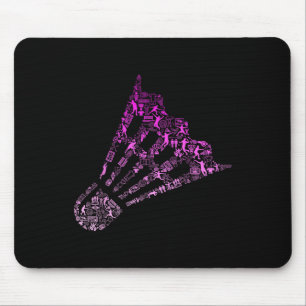 Shuttle Badminton Player Shirt _ Womens Badminton Mouse Pad