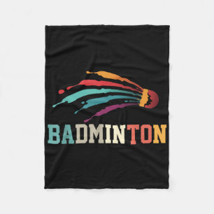 Shuttle Badminton Player Sports Racket Coach Team Fleece Blanket