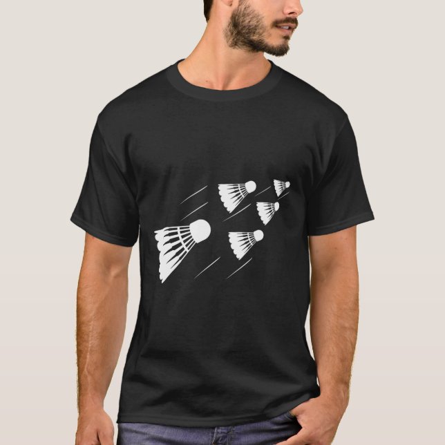 Shuttle Badminton Player  T-Shirt (Front)