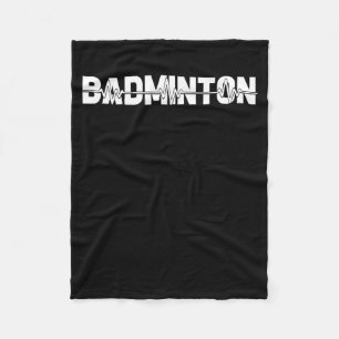 Shuttle Badminton - Racquet Court Player Ekg Heart Fleece Blanket