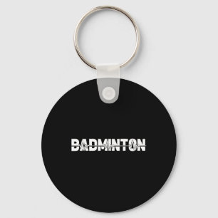 Shuttle Badminton - Racquet Court Player Ekg Heart Key Ring