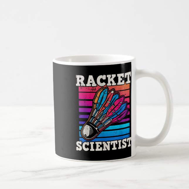 Shuttle Badminton Scientist  Coffee Mug (Right)