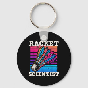 Shuttle Badminton Scientist Key Ring