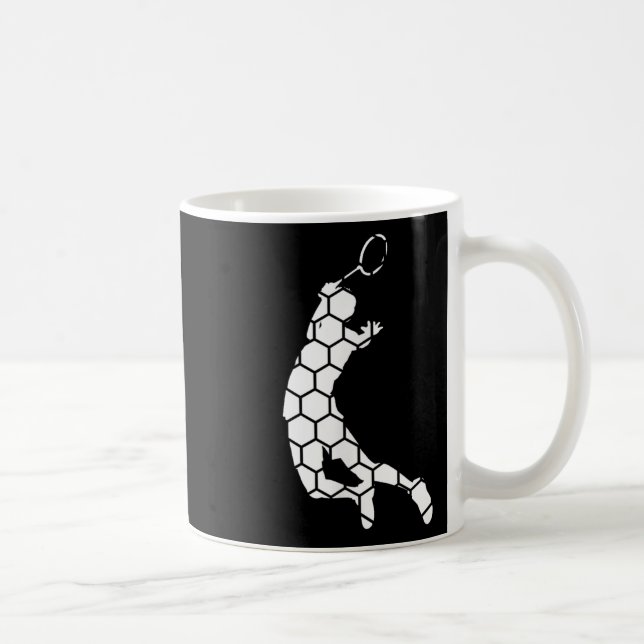 Shuttle Badminton Squash Badminton Player  Coffee Mug (Right)