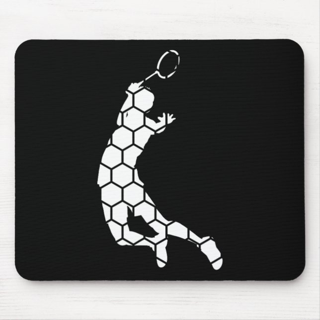 Shuttle Badminton Squash Badminton Player  Mouse Pad (Front)