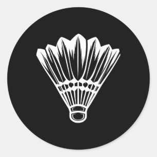Shuttle Badmintonist Classic Round Sticker