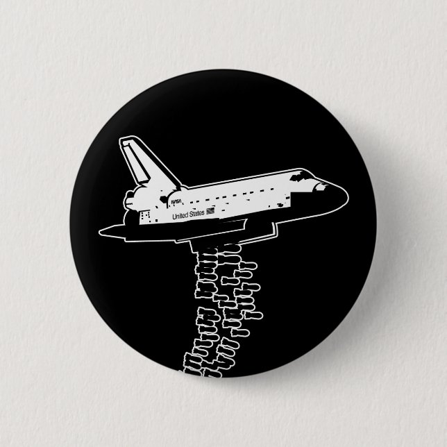 Shuttle Bomber 6 Cm Round Badge (Front)