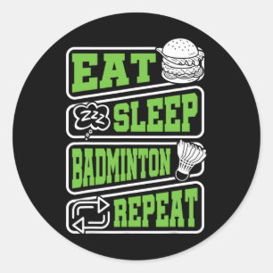 Shuttle Club Outfit For Players Coaches Fans Badmi Classic Round Sticker